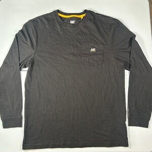 NWOT CAT Workwear Construction Men's Long Sleeve T-Shirt Black Size M